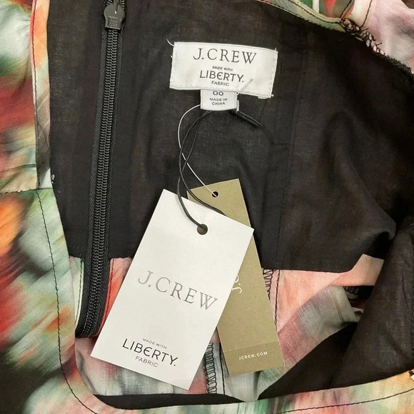J. Crew Liberty Fabric Square Neck Hazy Days Floral Top Size 00 - Picture 5 of 9